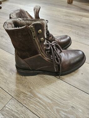 Pajar Canada Morello Snow Boots. Mens 41 US 8/8.5 Brown Winter Leather Fur Lined